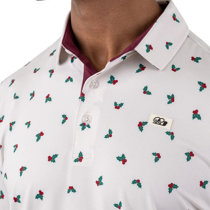 GoodGood Golf Holly Jolly Golf Polo Beige - FW25 Men