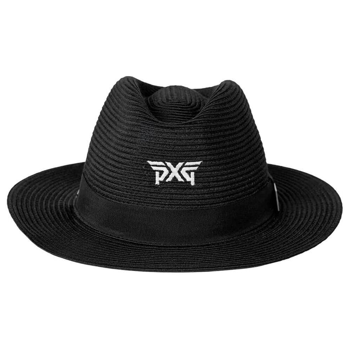 PXG Banded Fedora Straw Golf Bucket Hat Black - 25 Men