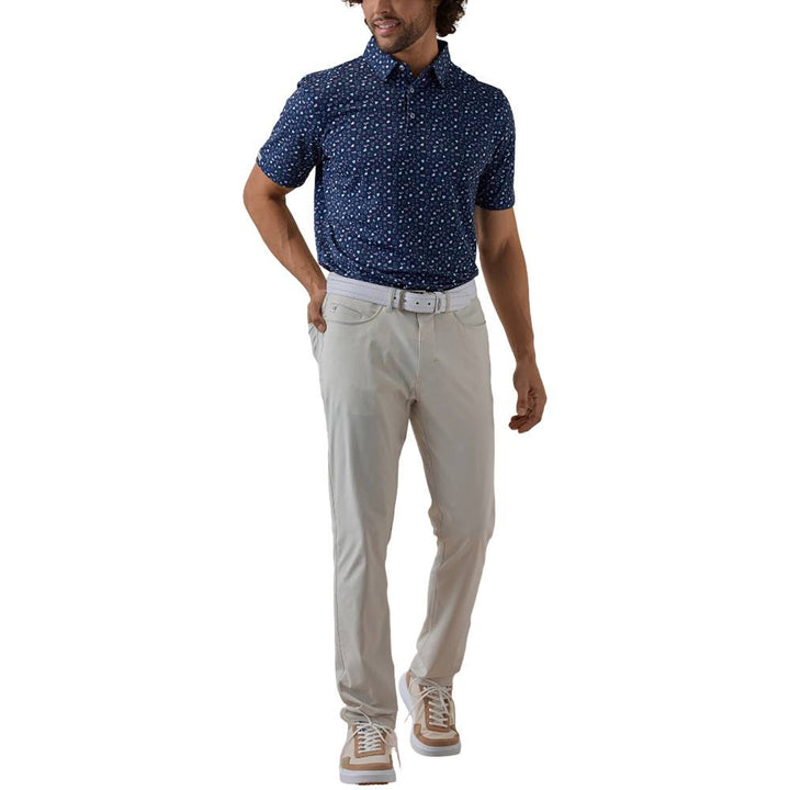 Straight Down Hold 'Em Golf Polo New Indigo - FA25 Men