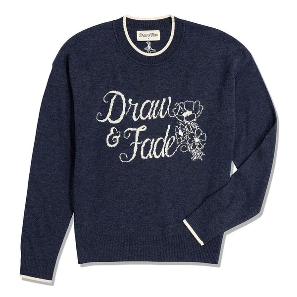 Draw & Fade Cameron Crewneck Golf Sweater Navy - FW25 Women