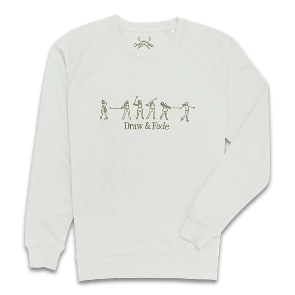 Draw & Fade Swing Sequence Golf Sweatshirt White - FW25 Women