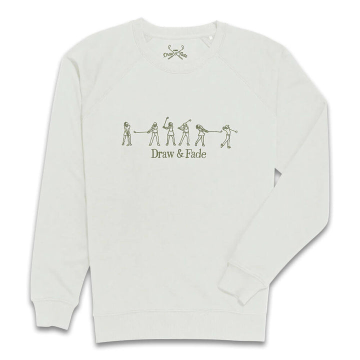 Draw & Fade Swing Sequence Golf Sweatshirt White - FW25 Women