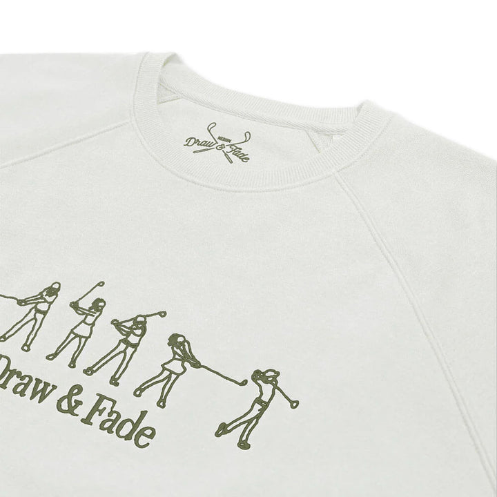 Draw & Fade Swing Sequence Golf Sweatshirt White - FW25 Women