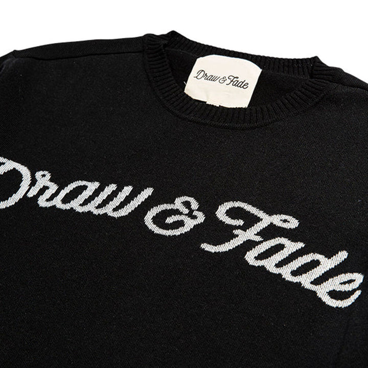 Draw & Fade Robin Golf Sweater Black - FW25 Women