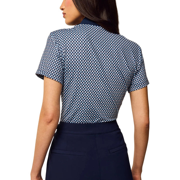 Greyson Scarlett Wolf Whisperer Shortsleeve Golf Polo Maltese Blue - FA25 Women