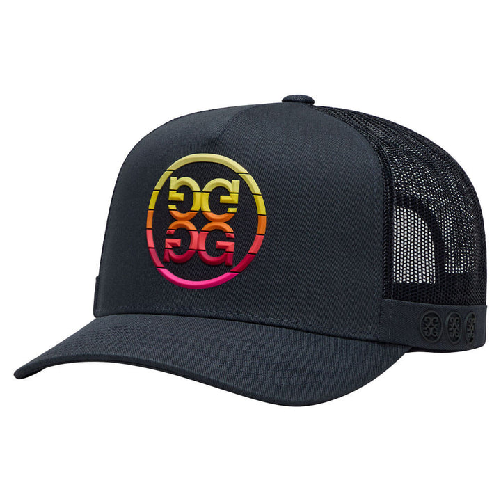 Gfore Gradient Circle G's Cotton Twill Trucker Golf Cap Charcoal/Multi - FA25 Men