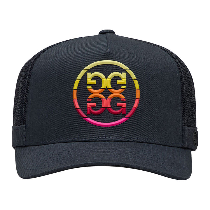 Gfore Gradient Circle G's Cotton Twill Trucker Golf Cap Charcoal/Multi - FA25 Men