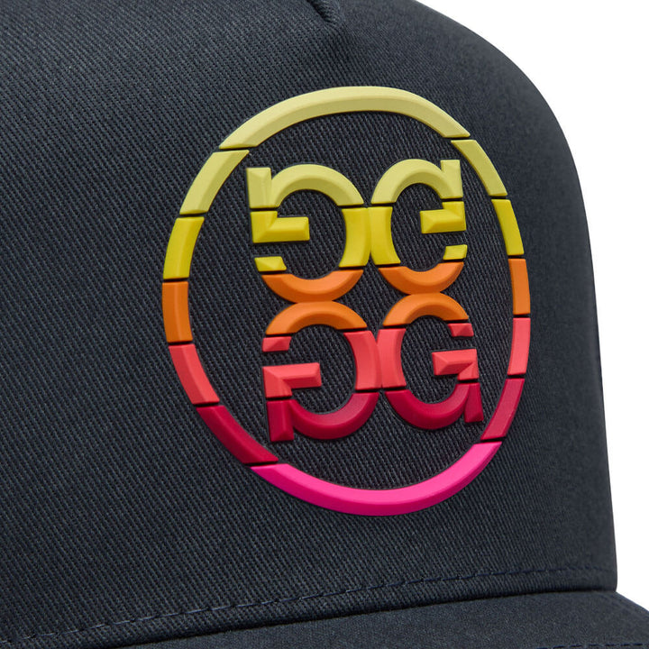 Gfore Gradient Circle G's Cotton Twill Trucker Golf Cap Charcoal/Multi - FA25 Men