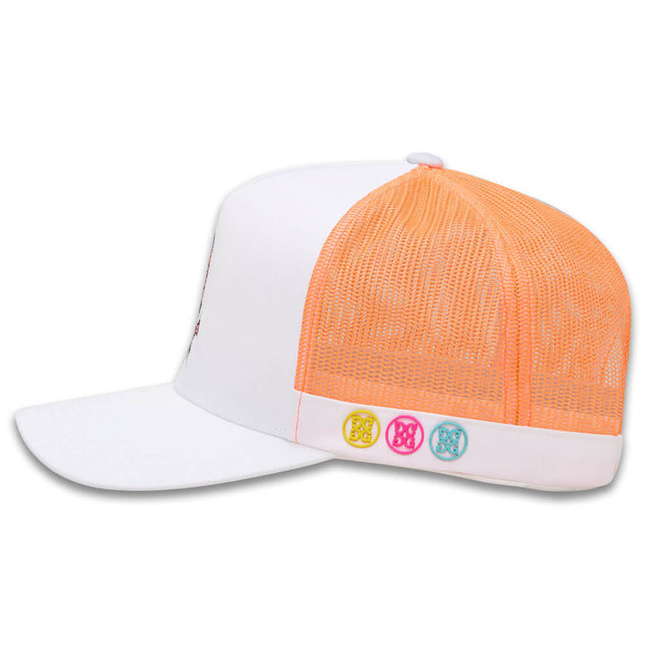 Gfore Sugar Skull & Tees Cotton Twill Trucker Golf Cap Snow - FA25 Men