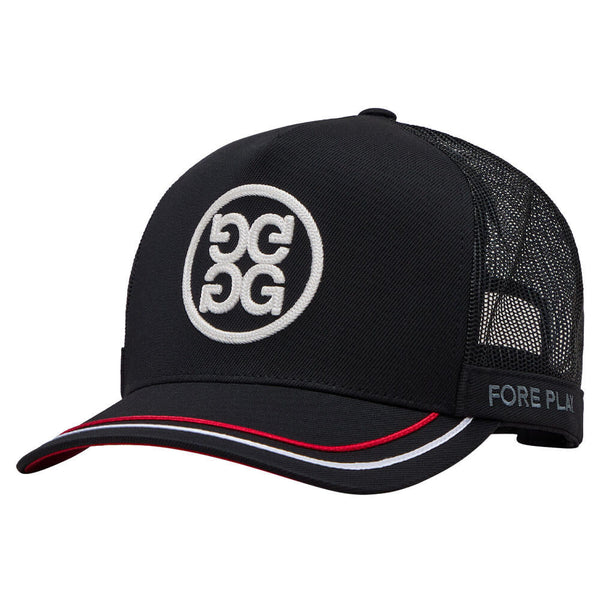 Gfore Soutache Knit Interlock Tall Trucker Golf Cap Onyx - FA25 Men