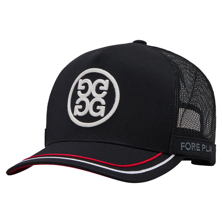 Gfore Soutache Knit Interlock Tall Trucker Golf Cap Onyx - FA25 Men
