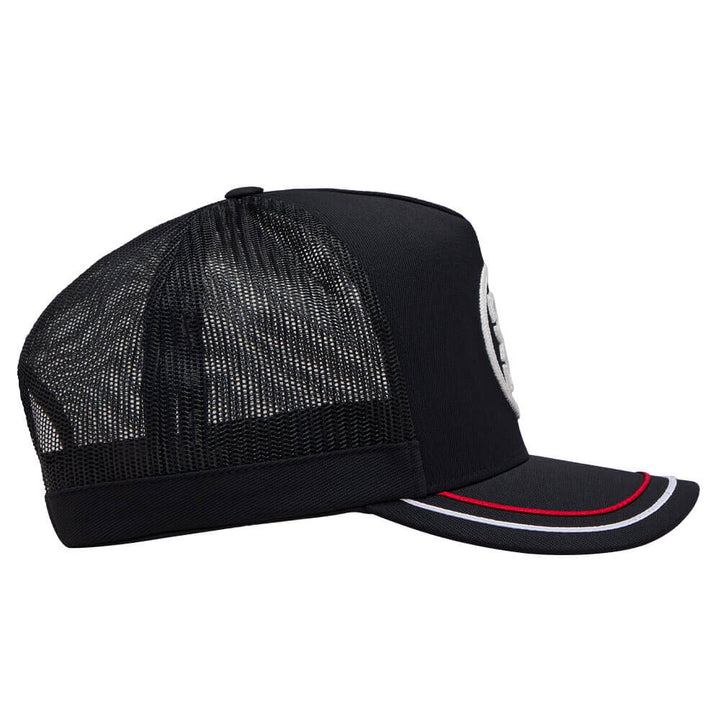 Gfore Soutache Knit Interlock Tall Trucker Golf Cap Onyx - FA25 Men