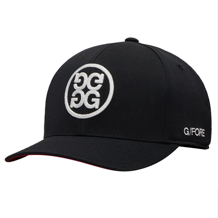 Gfore Chainstitch Circle G's Contrast Golf Cap Onyx/Snow - FA25 Men