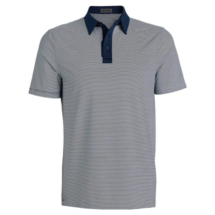 Gfore Feeder Stripe Fine Tech Jersey Golf Polo (with Gfore Emblem) Twilight - FA25 Men