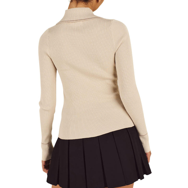 Malbon Agatha Knit Golf Polo Dove Grey - FW25 Women