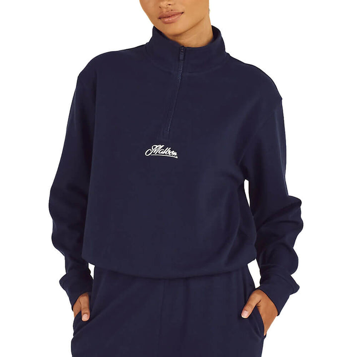 Malbon Cleo Golf Sweatshirt Navy - FW25 Women