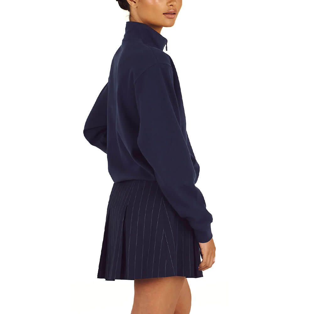 Malbon Cleo Golf Sweatshirt Navy - FW25 Women – Golfio