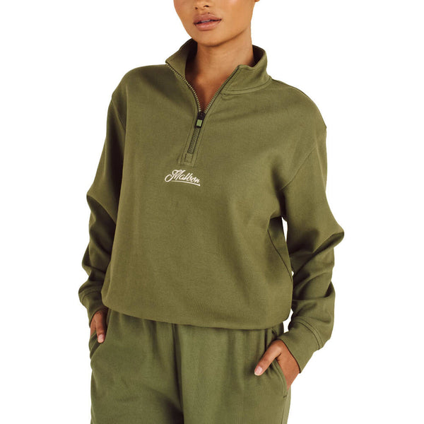 Malbon Cleo Golf Sweatshirt Olivine - FW25 Women