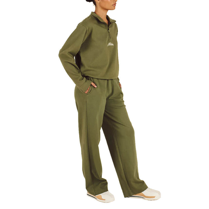 Malbon Cleo Golf Sweatshirt Olivine - FW25 Women