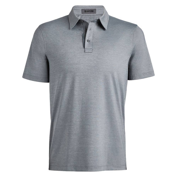 Gfore Melange Ice Nylon Golf Polo (with Gfore Emblem) Charcoal Melange - FA25 Men