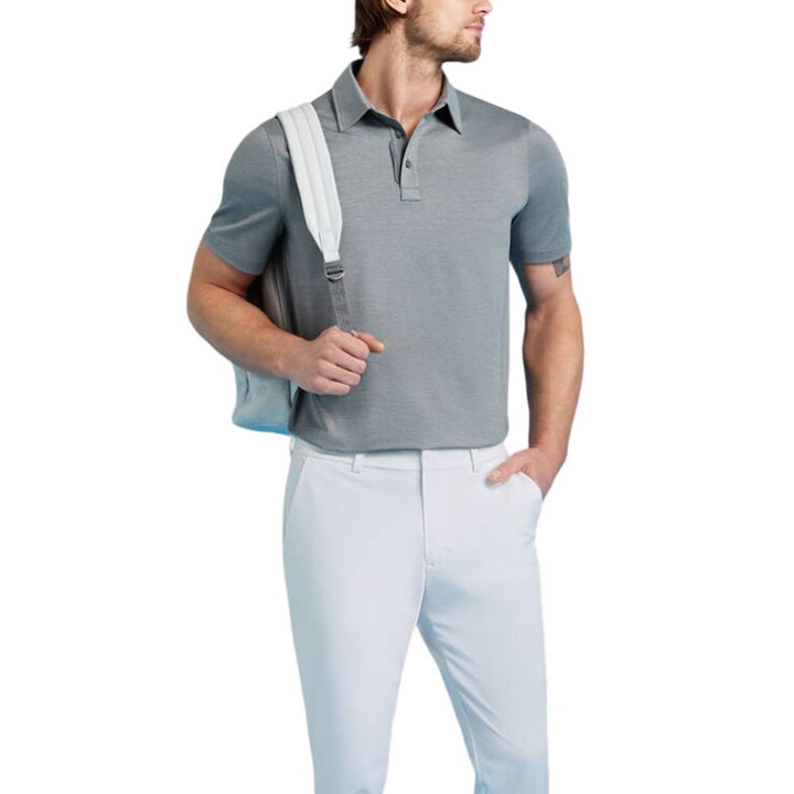 Gfore Melange Ice Nylon Golf Polo (with Gfore Emblem) Charcoal Melange - FA25 Men