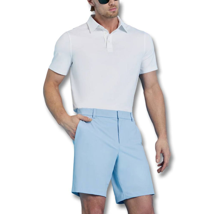 Gfore Melange Ice Nylon Golf Polo (with Gfore Emblem) Snow Melange - FA25 Men