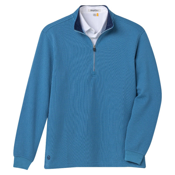 Straight Down Optic Quarter Zip Golf Pullover Petrol - SP25 Men