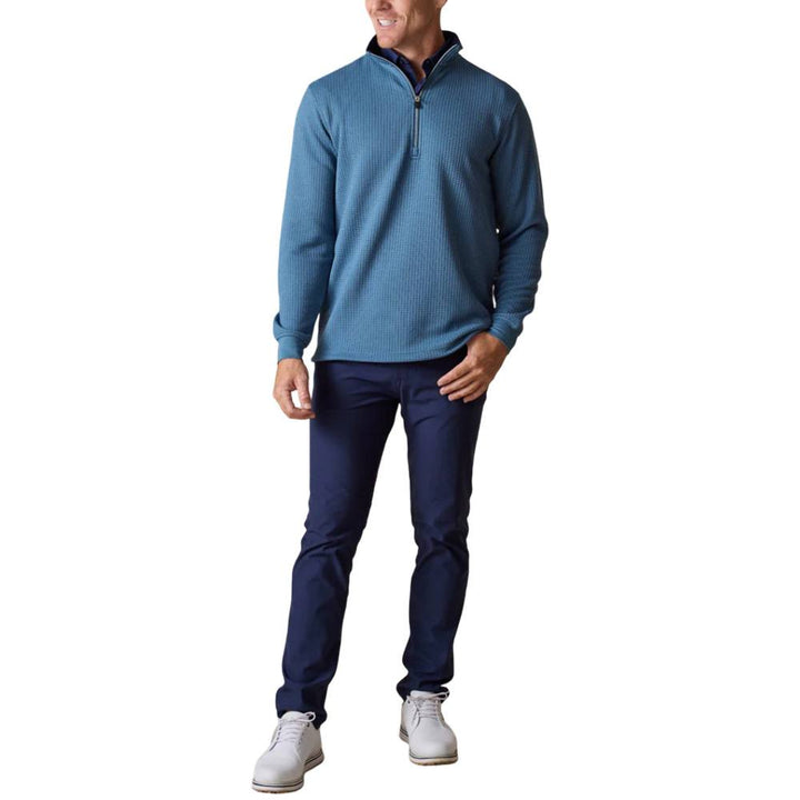 Straight Down Optic Quarter Zip Golf Pullover Petrol - SP25 Men