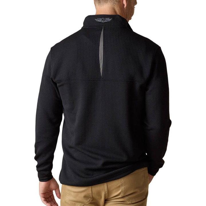 Straight Down Optic Quarter Zip Golf Pullover Black - SP25 Men
