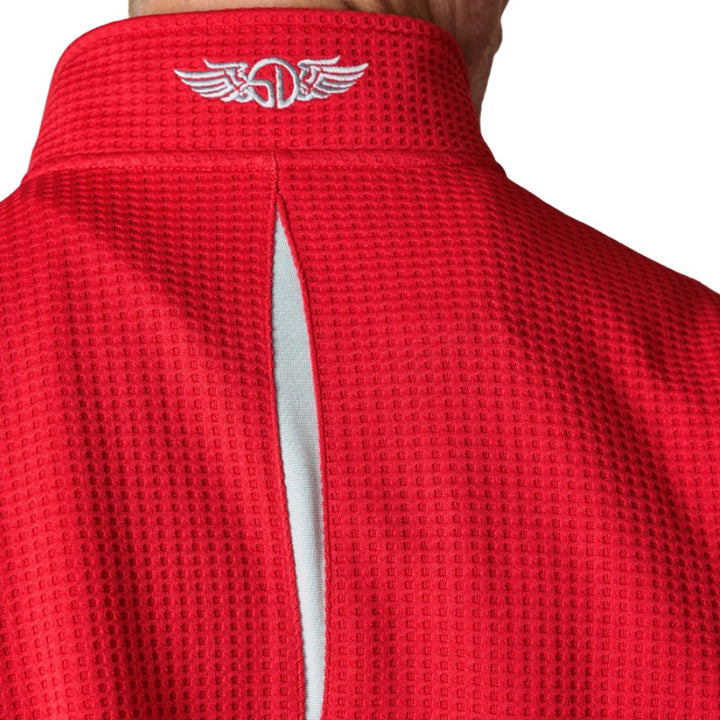 Straight Down Optic Quarter Zip Golf Pullover Flag Red - FA25 Men