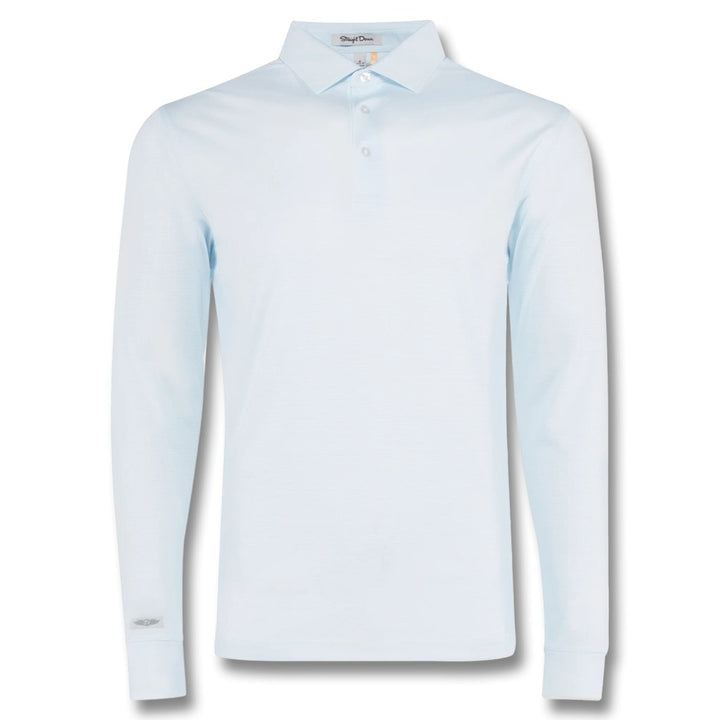 Straight Down Stearns Longsleeve Golf Polo Sky/White - SP25 Men