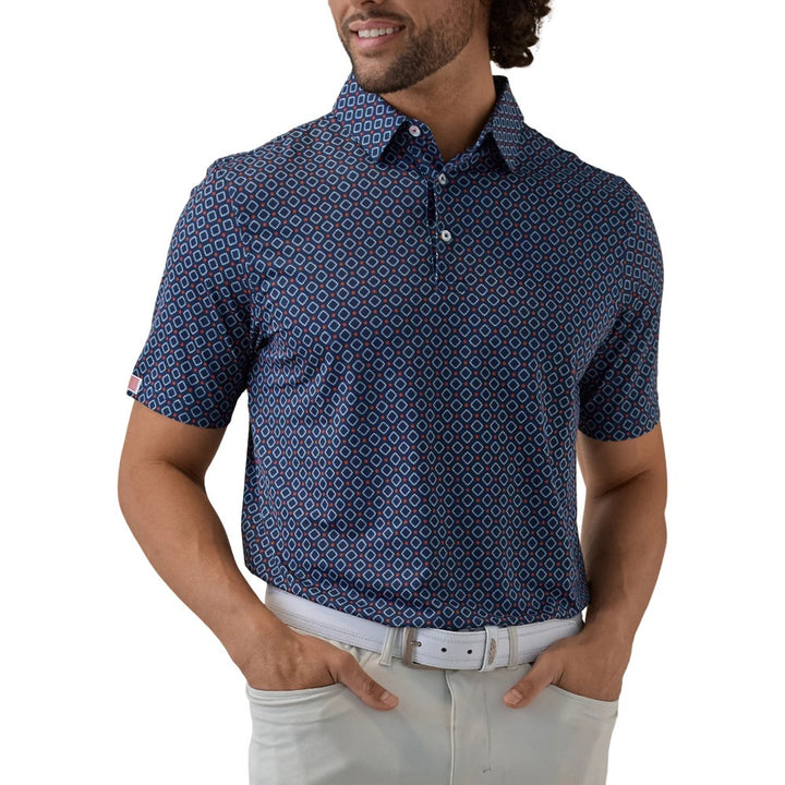 Straight Down All American Golf Polo New Indigo - FA25 Men