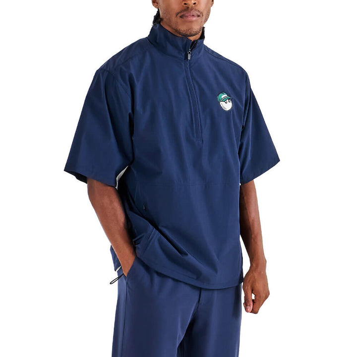 Malbon Pine Golf Windshirt Navy - 25 Men