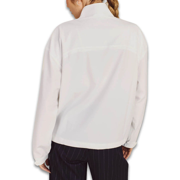 Malbon Crosscourt Windbreaker Golf Pullover White - 25 Women