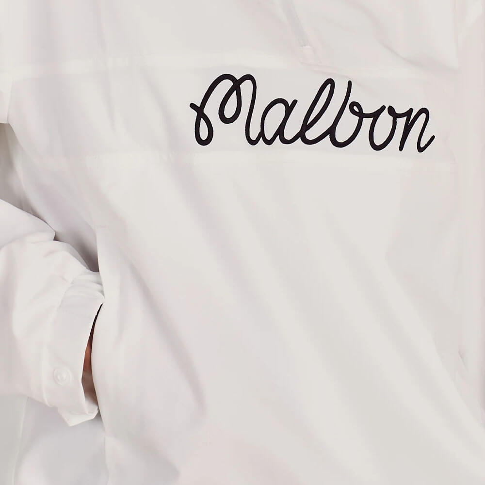 Malbon レディース ゴルフウェア 上下セット 白×刺繍ロゴ✨美品⛳ Malbon Golf 上下コーデ 36ロゴ入り 刺繍✨ホワイト系⛳美品 5/29・6/1