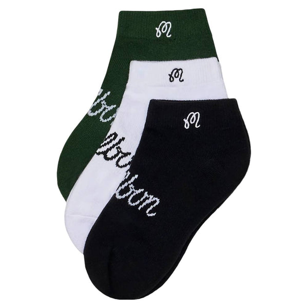 Malbon M Quarter 3 Pack Golf Socks - 25 Men