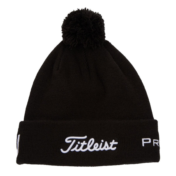 Titleist Tour Pom Pom Golf Beanie Black/White - 24 Men