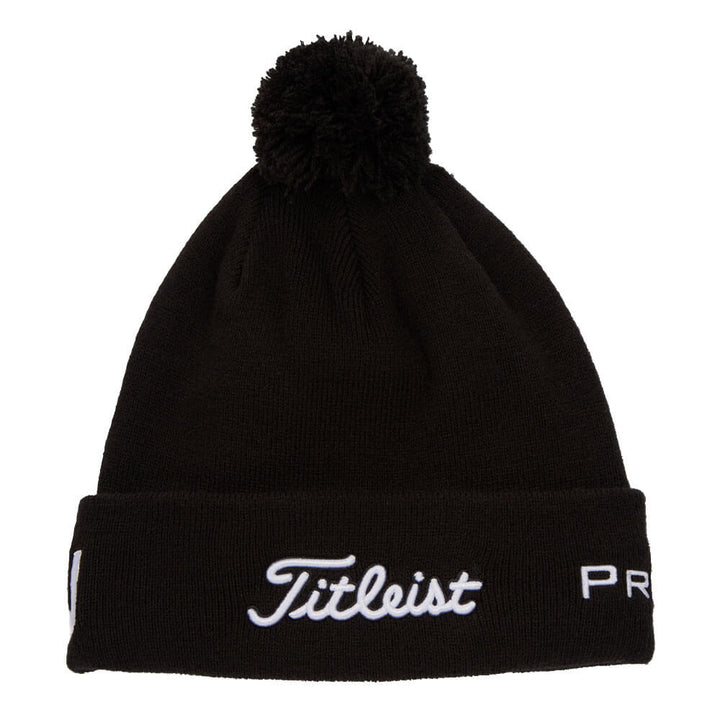 Titleist Tour Pom Pom Golf Beanie Black/White - 24 Men