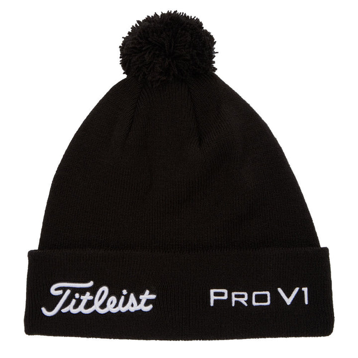 Titleist Tour Pom Pom Golf Beanie Black/White - 24 Men