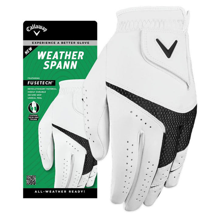 Callaway Weather Spann Golf Glove White - 25 Women