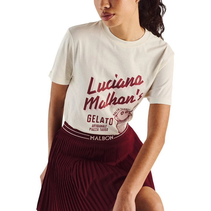 Malbon Gelato Golf T-Shirt Ivory - SS25 Women