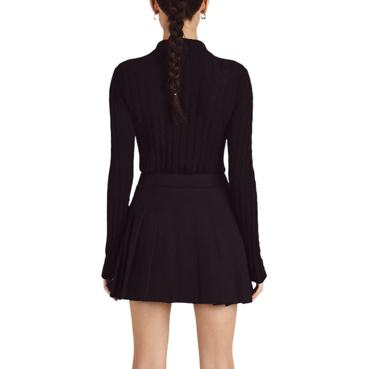 Malbon Florence Knit Top Golf Pullover Black - FW25 Women