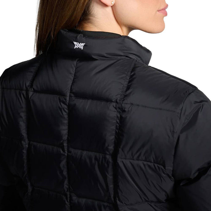 PXG Ribbed Waist Shortsleeve Puffer Golf Jacket Black - FW25 Women