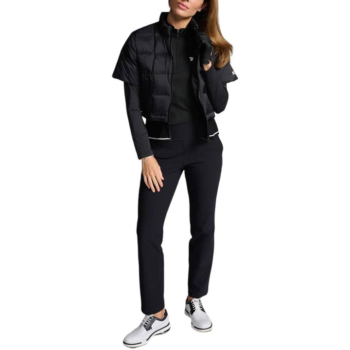 PXG Ribbed Waist Shortsleeve Puffer Golf Jacket Black - FW25 Women