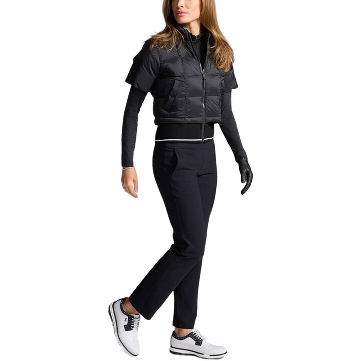 PXG Ribbed Waist Shortsleeve Puffer Golf Jacket Black - FW25 Women