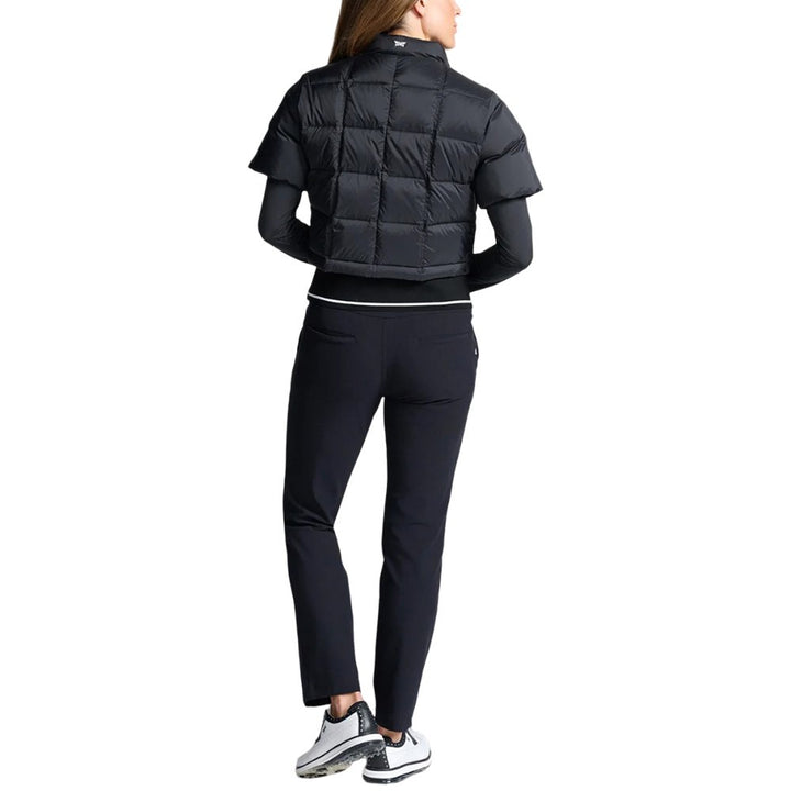 PXG Ribbed Waist Shortsleeve Puffer Golf Jacket Black - FW25 Women