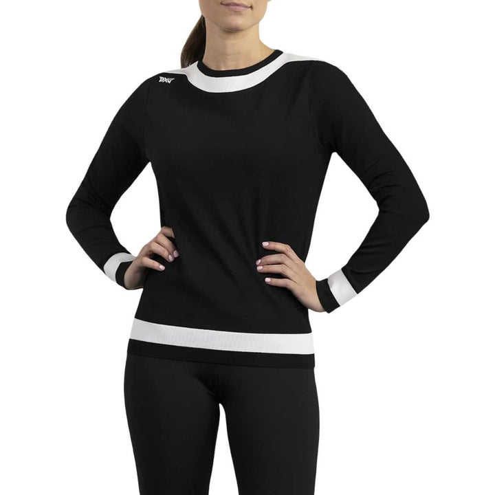 PXG Boat Neck Golf Sweater Black - FW25 Women