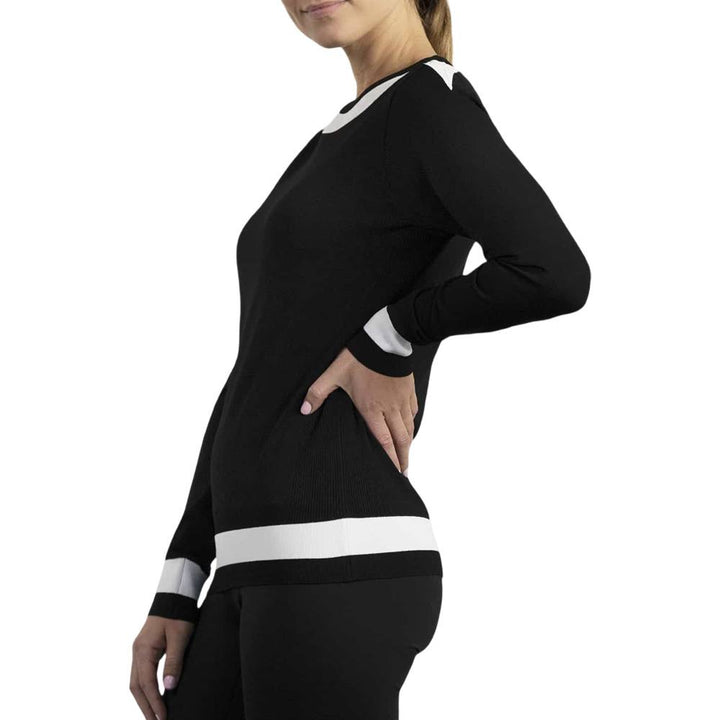 PXG Boat Neck Golf Sweater Black - FW25 Women