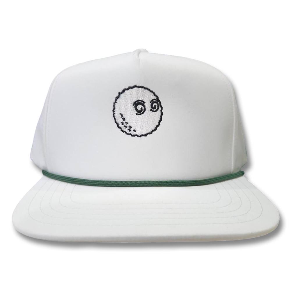 Malbon Buckets Logo Evergreen Poly Rope 5-Panel Golf Cap White