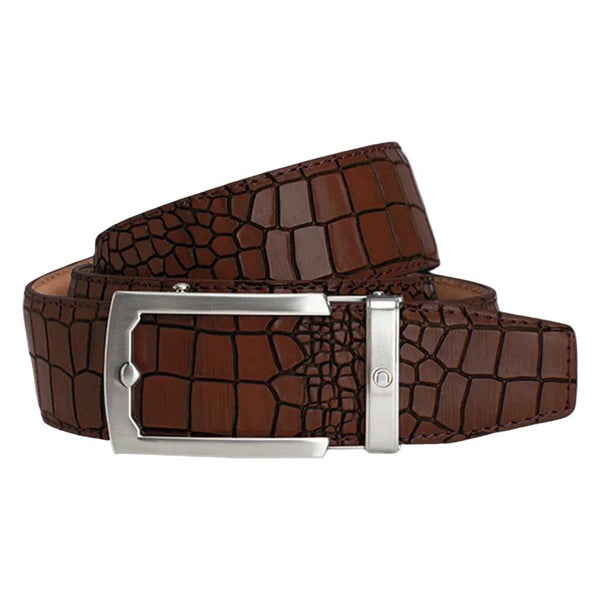 Nexbelt Crocodile Ratchet Golf Belt Brown - 25 Men